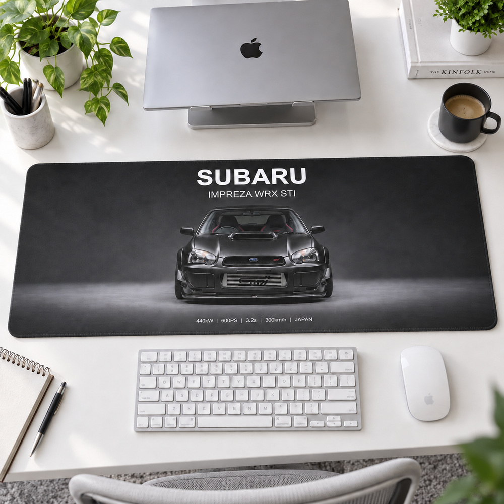 Subaru Impreza WRX STI Siyah Tasarım Mouse Pad - Y1038