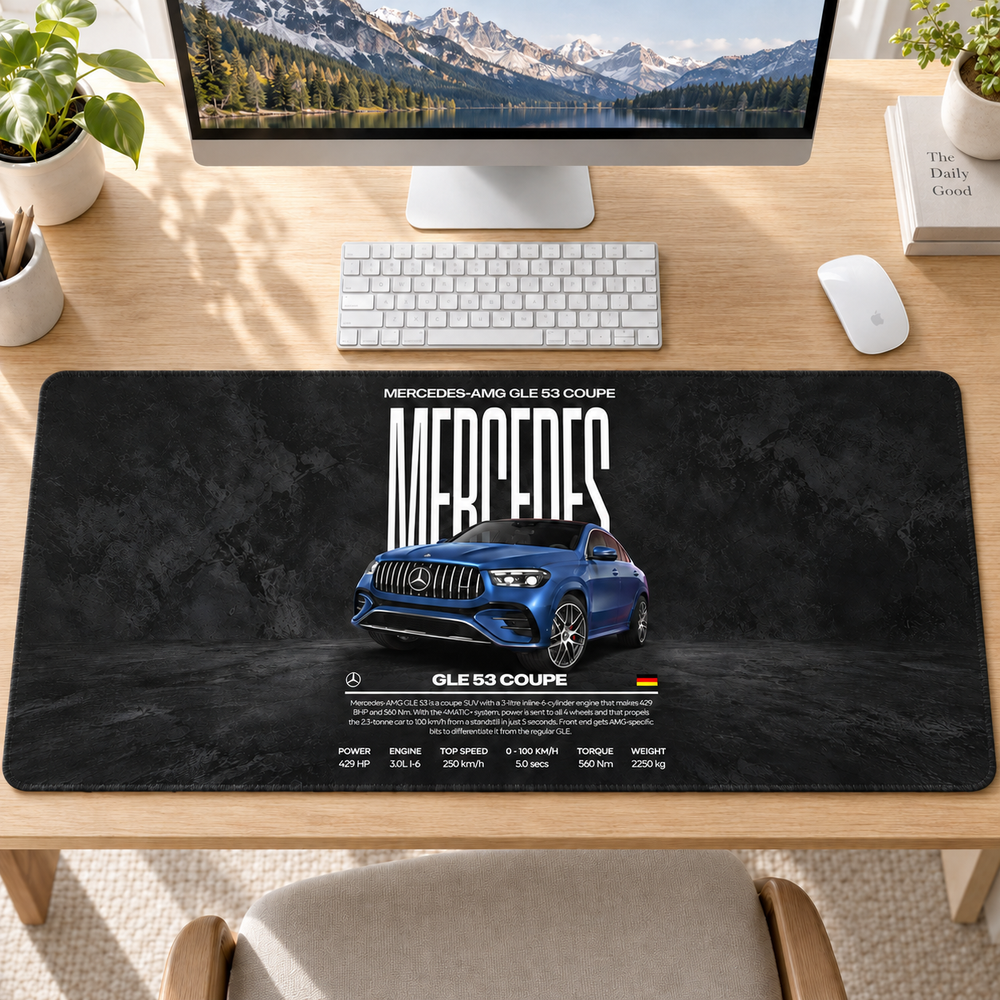 Mercedes-AMG GLE 53 Coupe Mavi Teknik Tasarım Mouse Pad - Y1060