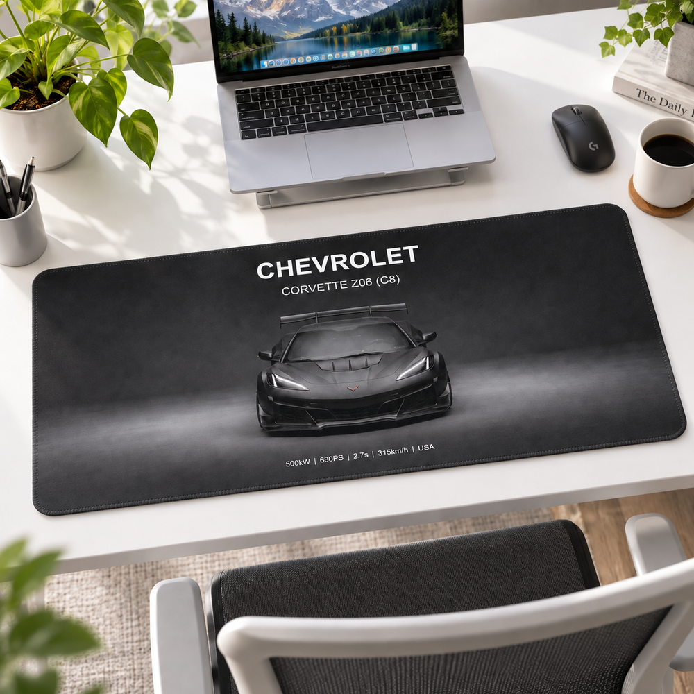 Chevrolet Corvette ZR1 Siyah Tasarım Mouse Pad - Y1068