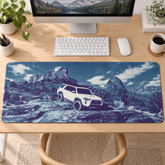 Beyaz SUV Dağ Macerası Mouse Pad - Y1095