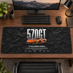 McLaren 570GT Turuncu Teknik Afiş Mouse Pad - Y1112
