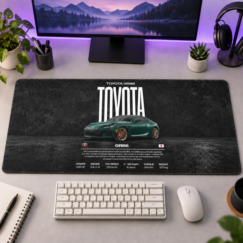 Toyota Supra Yeşil Teknik Afiş Mouse Pad - Y1114