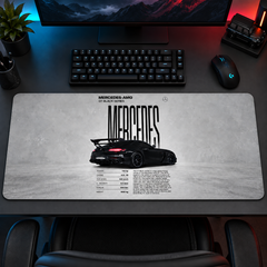 Mercedes Siyah Beyaz Teknik Afiş Mouse Pad - Y1126