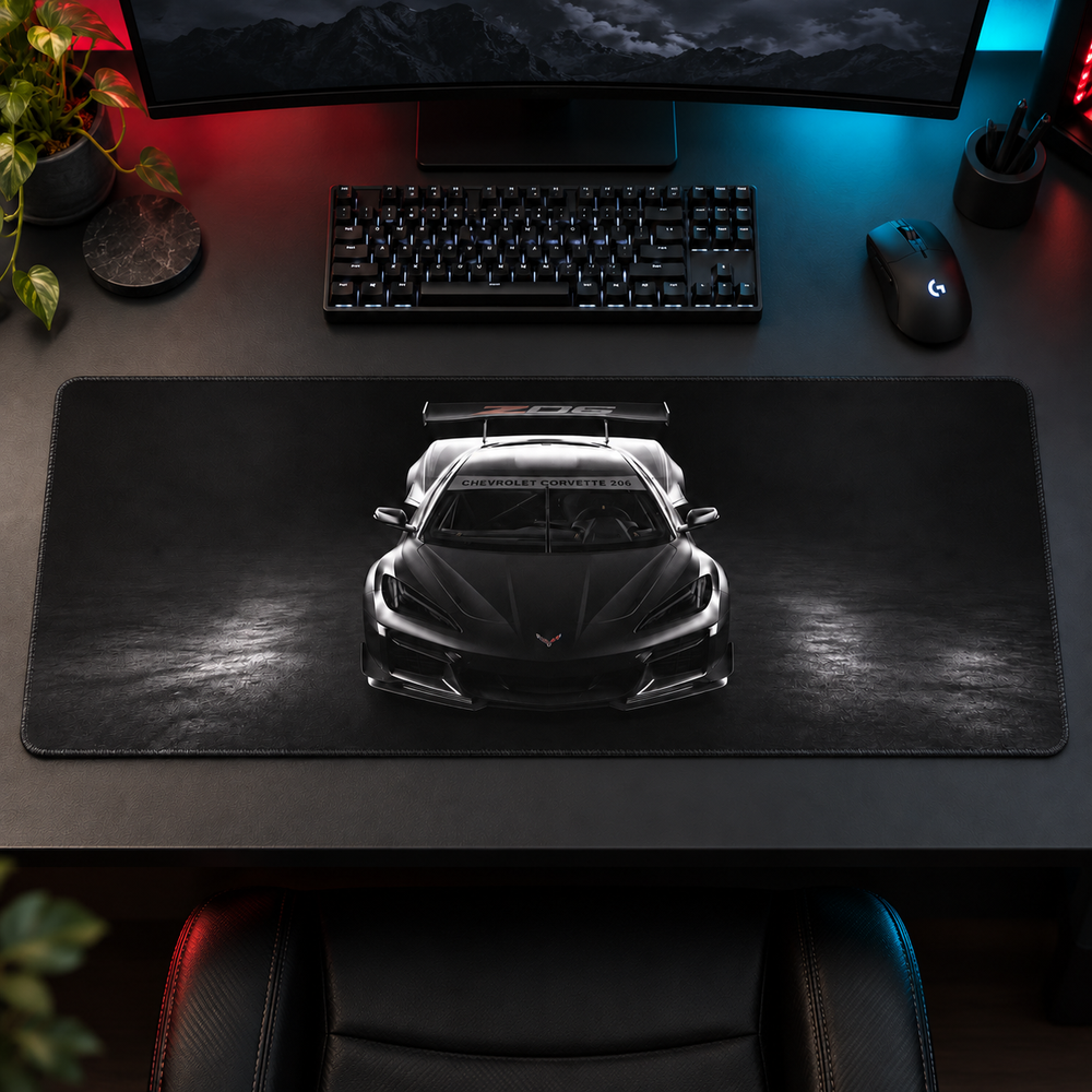 Siyah Süper Otomobil Stüdyo Işıkları Mouse Pad - Y1161