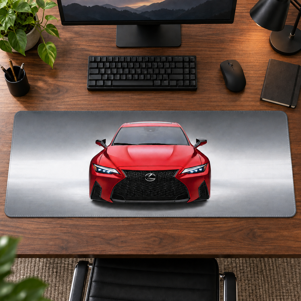Kırmızı Spor Sedan Ön Görünüm Mouse Pad - Y1222