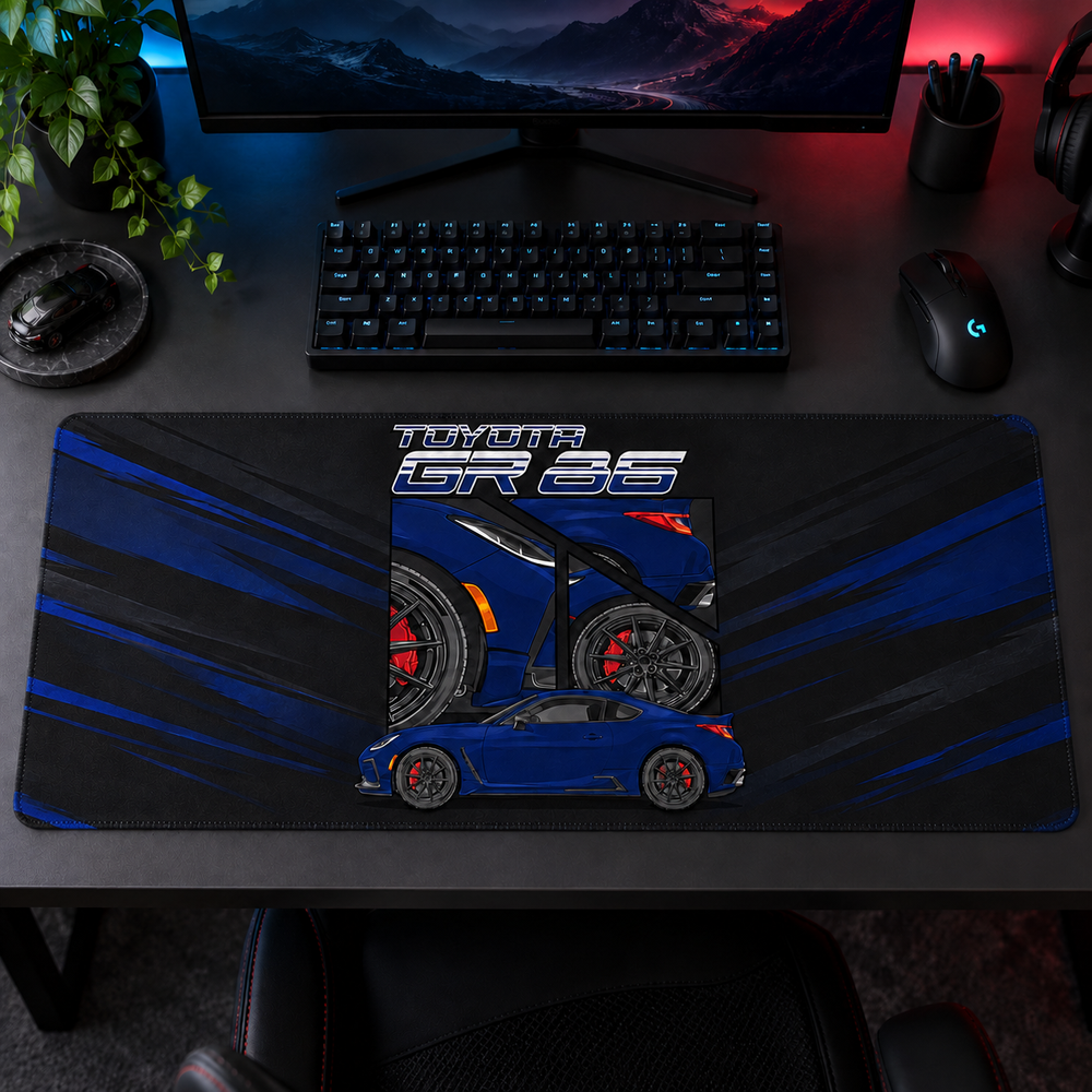 Subaru BRZ Mavi Çizgi Afişi Mouse Pad - Y1226