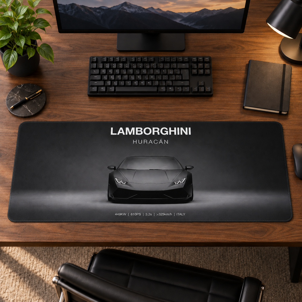 Lamborghini Huracan Gri Ön Görünüm Mouse Pad - Y1232