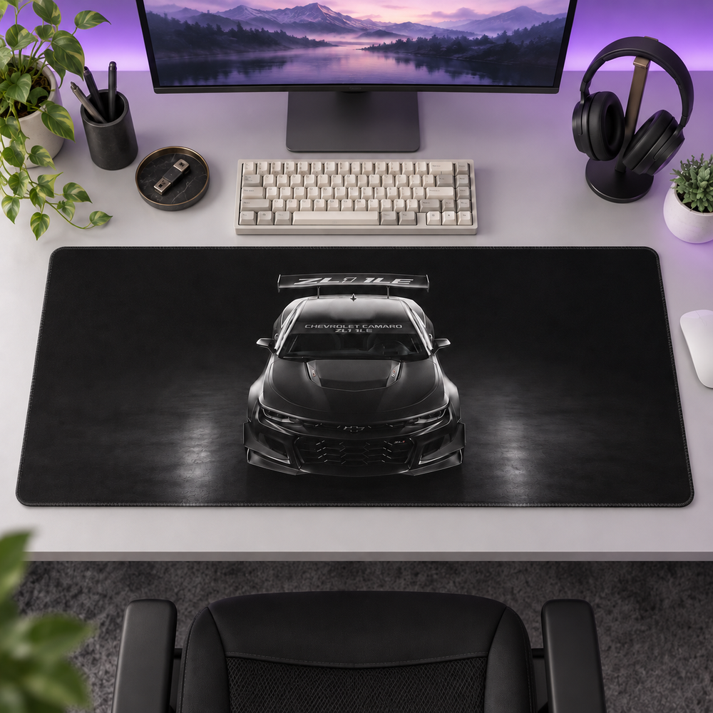 Siyah Süper Otomobil Ön Siluet Mouse Pad - Y1254
