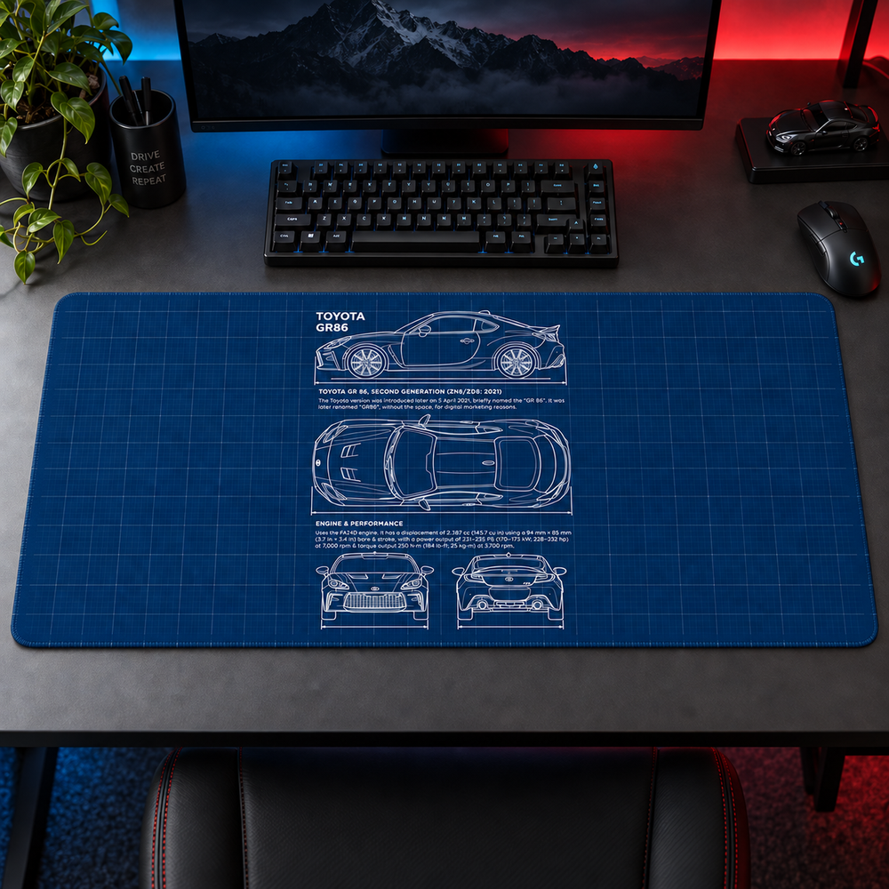 Toyota Mavi Teknik Plan Mouse Pad - Y1261