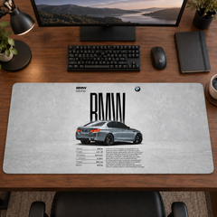 BMW Gri Beyaz Teknik Afiş Mouse Pad - Y1267