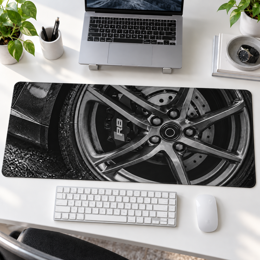 Spor Jant Siyah Beyaz Detay Mouse Pad - Y1268