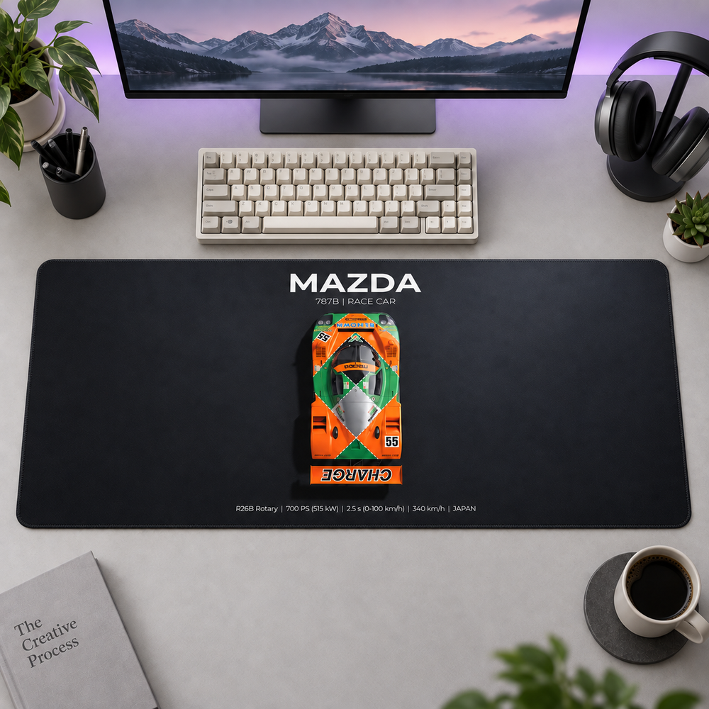 Mazda Yarış Otomobili Üstten Görünüm Mouse Pad - Y1269