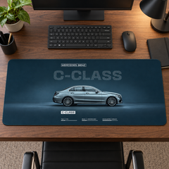Mercedes C-Class Mavi Teknik Afiş Mouse Pad - Y1287