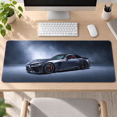 Gri Spor Otomobil Mavi Sis Mouse Pad - Y1290