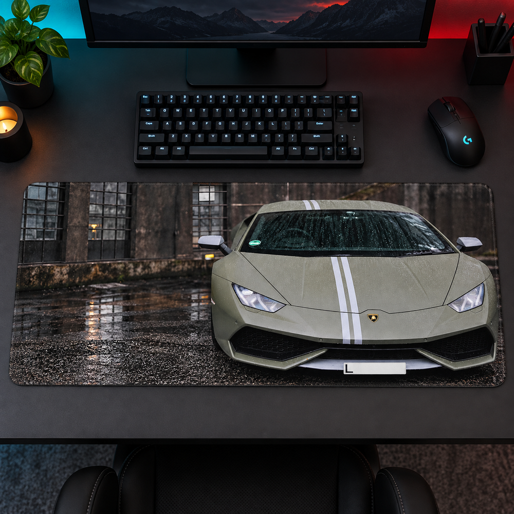 Lamborghini Yağmurlu Şehir Mouse Pad - Y1301