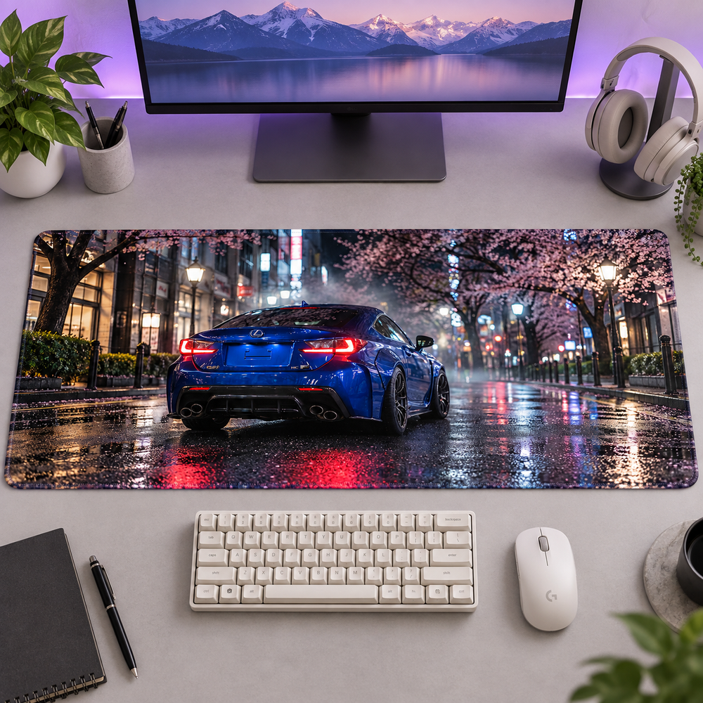 Mavi Sedan Sakura Gecesi Mouse Pad - Y1384