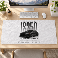 Lexus IS350 Beyaz Teknik Afiş Mouse Pad - Y1390