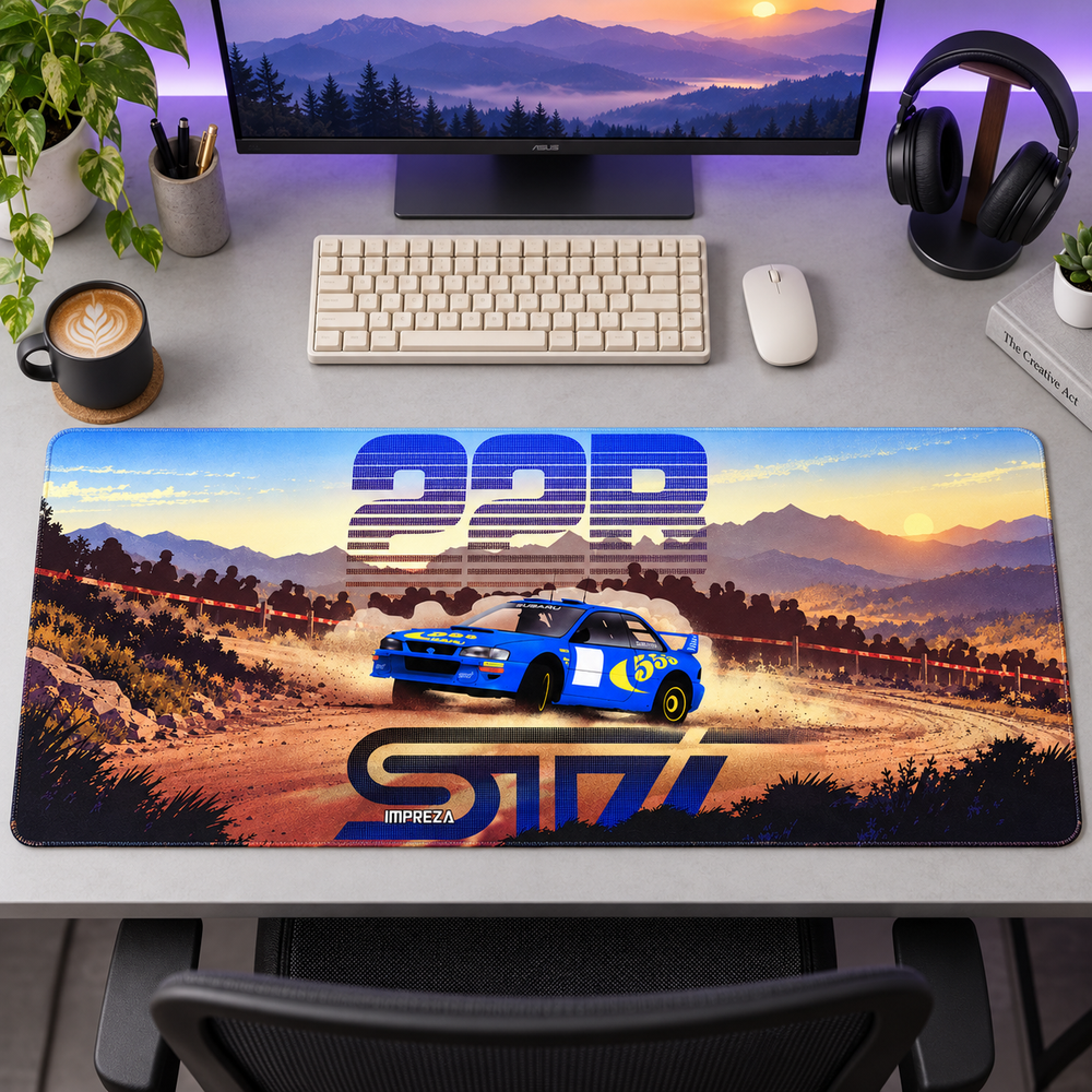 Subaru 22B STI Ralli Çizimi Mouse Pad - Y1409