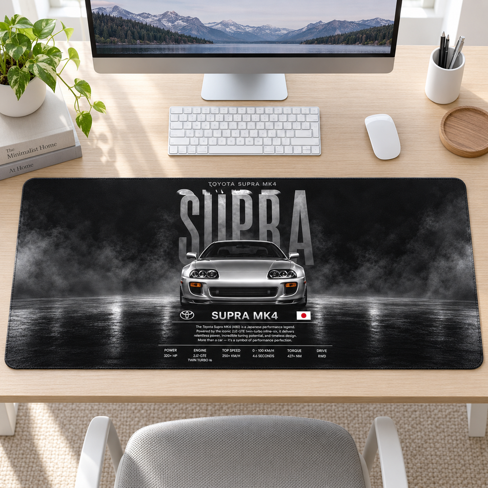 Toyota Supra MK4 Gri Dumanlı Afiş Mouse Pad - Y1420
