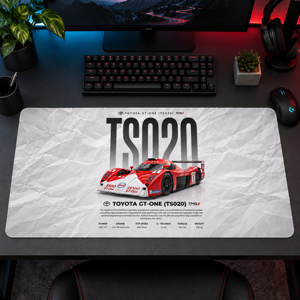 Toyota GT-One TS020 Beyaz Afiş Mouse Pad - Y1431