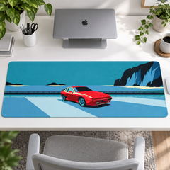 Kırmızı Klasik Geometrik Sahil Mouse Pad - Y1443