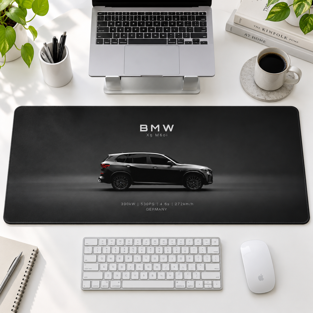 BMW Siyah Sedan Minimal Profil Mouse Pad - Y1453