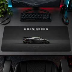 Koenigsegg Siyah Yan Profil Mouse Pad - Y1491