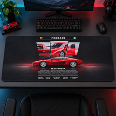 Ferrari Testarossa Kırmızı Detay Kolajı Mouse Pad - Y1496