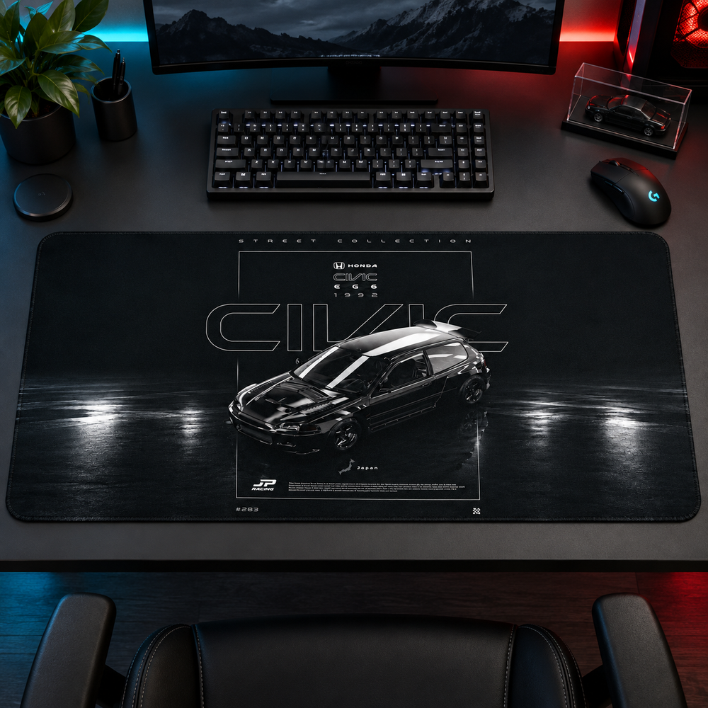 Honda Civic Siyah Teknik Afiş Mouse Pad - Y1531