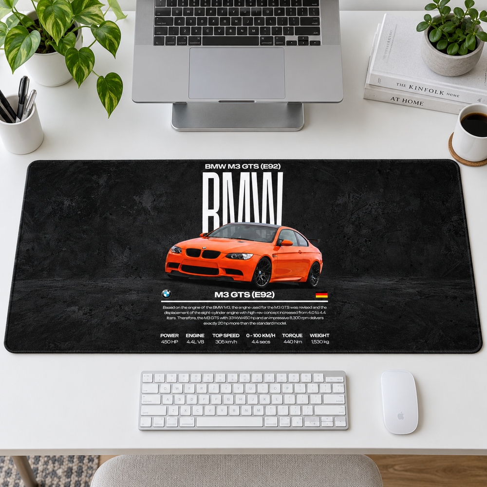 BMW M3 Turuncu Teknik Afiş Mouse Pad - Y1573
