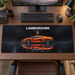 Lamborghini Turuncu Stüdyo Yansıması Mouse Pad - Y1592