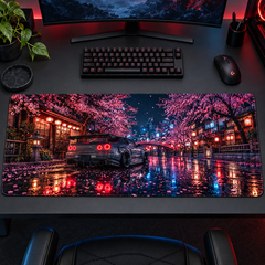 Sakura Şehrinde Gece Sürüşü Mouse Pad - Y1596