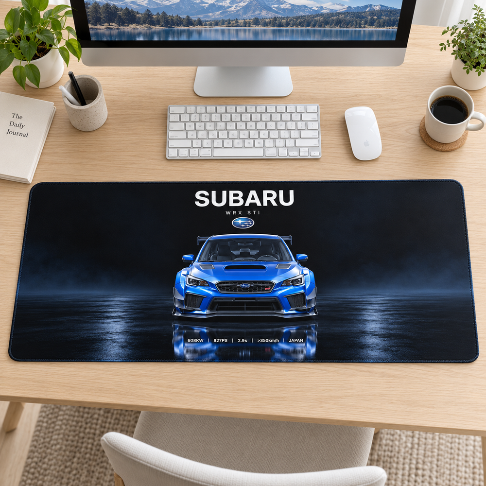 Subaru Mavi Ön Görünüm Mouse Pad - Y1615