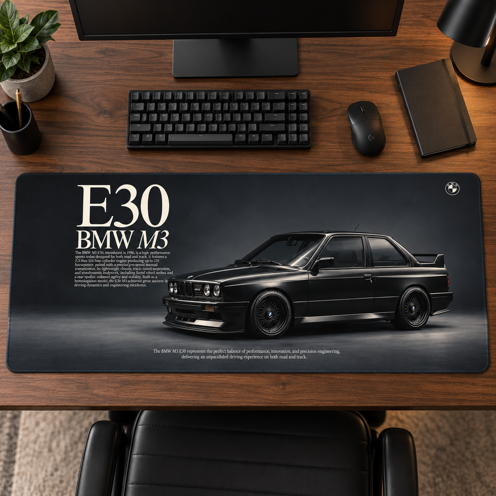 BMW M3 E30 Klasik Teknik Afiş Mouse Pad - Y1632