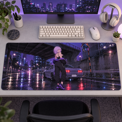 Anime Karakter Yağmurlu Gece Mouse Pad - Y1654
