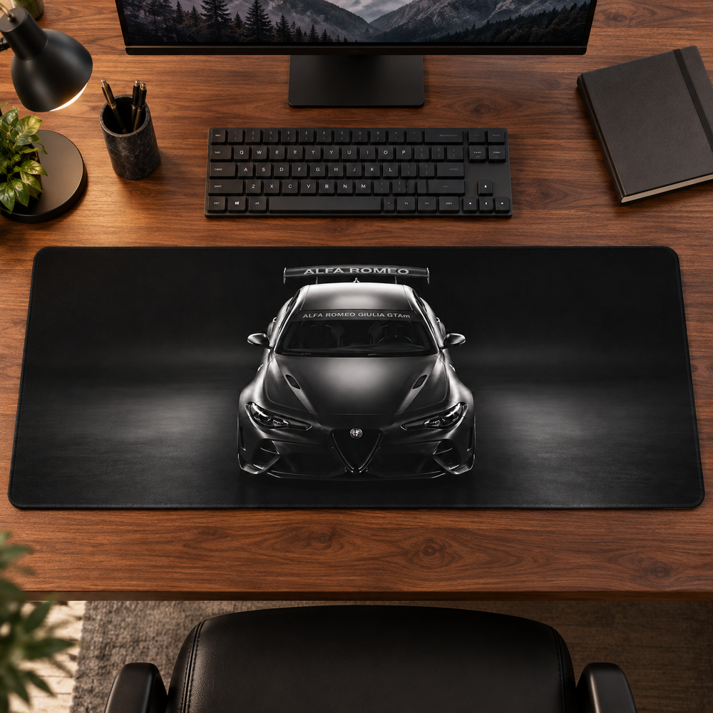 Siyah Spor Otomobil Karanlık Stüdyo Mouse Pad - Y1657