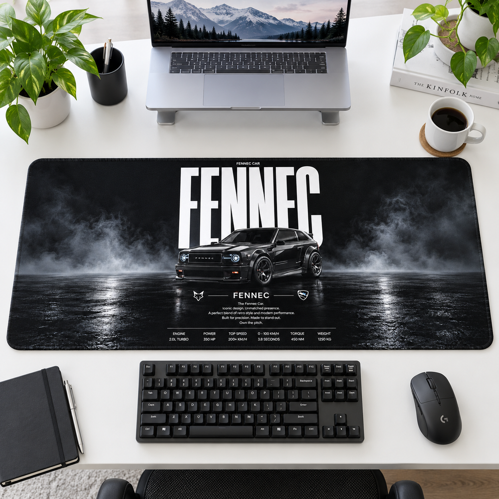 Fennec Siyah Teknik Afiş Mouse Pad - Y1663