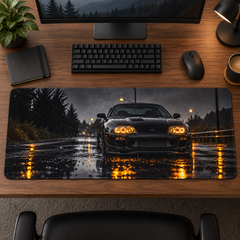 Sarı Farlar Islak Asfalt Mouse Pad - Y1667