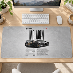 McLaren Siyah Beyaz Teknik Tasarım Mouse Pad - Y1720