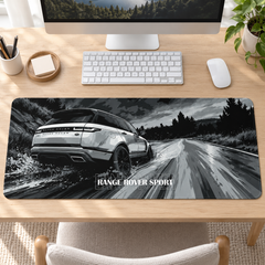 Range Rover Sport Siyah Beyaz Yol Mouse Pad - Y1735