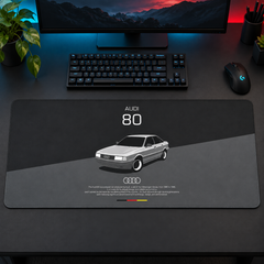 Audi 80 Gri Geometrik Afiş Mouse Pad - Y1761