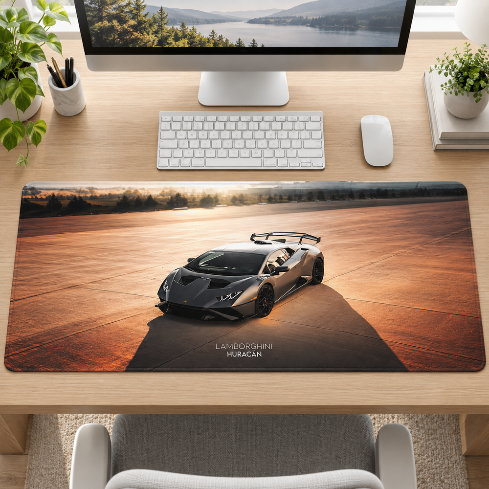 Süper Otomobil Altın Pist Işığı Mouse Pad - Y1770