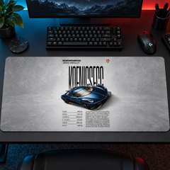 Koenigsegg Mavi Beyaz Teknik Afiş Mouse Pad - Y1776
