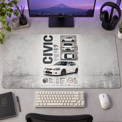 Honda Civic Beyaz Teknik Plan Mouse Pad - Y1799