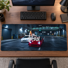 Gece Garajında Otomobil Buluşması Mouse Pad - Y1802