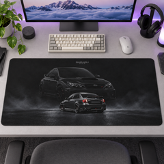 Siyah Spor Hatchback Dumanlı Kolaj Mouse Pad - Y1879
