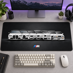 BMW M Beyaz Nesiller Dizilimi Mouse Pad - Y1884