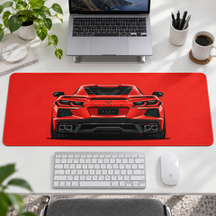 Kırmızı Süper Otomobil Arka Çizimi Mouse Pad - Y1888