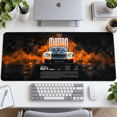 Mazda RX-7 Ateş ve Duman Teknik Tasarım Mouse Pad - Y1918