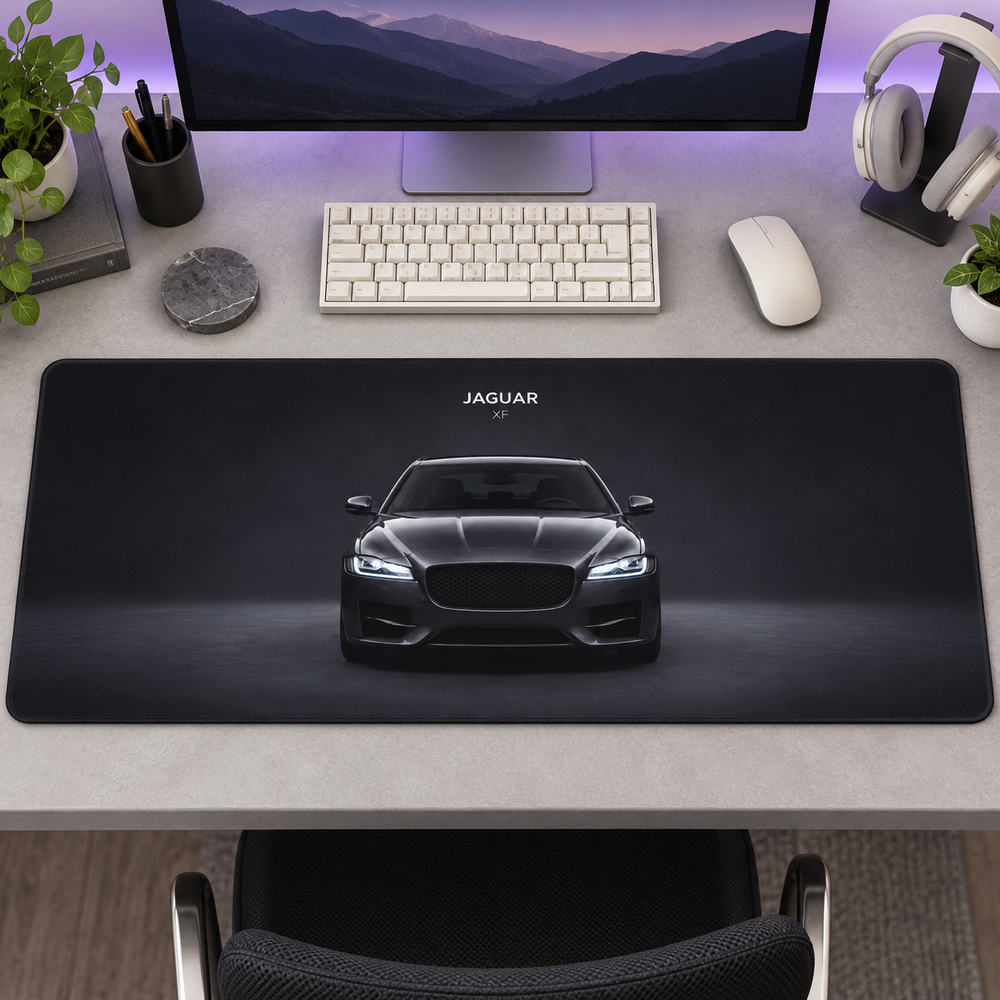 Jaguar Gri Ön Görünüm Mouse Pad - Y1924